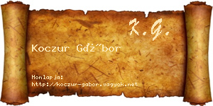 Koczur Gábor névjegykártya